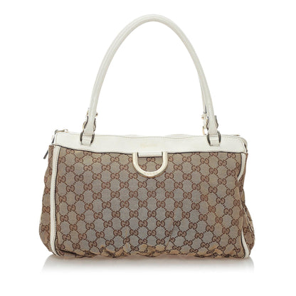 Gucci GG Abbey D-Ring Canvas Shoulder Bag (SHG-32453)