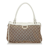 Gucci GG Abbey D-Ring Canvas Shoulder Bag (SHG-32453)