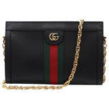 GUCCI Calfskin GG Web Ophidia Chain Shoulder Bag
