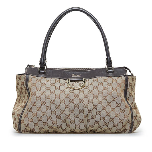 Gucci GG Canvas Abbey D-Ring Handbag (GWndsi)