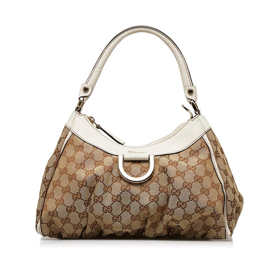 Gucci GG Canvas Abbey D-Ring Handbag (y077X0)