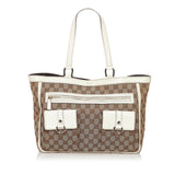 Gucci GG Canvas Abbey D-Ring Pocket Tote Bag (31348)