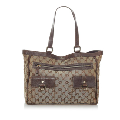 Gucci GG Canvas Abbey D-Ring Shoulder Bag (SHG-29968)