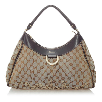 Gucci GG Canvas Abbey D-Ring Shoulder Bag (SHG-31464)
