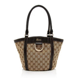 Gucci GG Canvas Abbey D Ring Small Tote (SHF-22935)