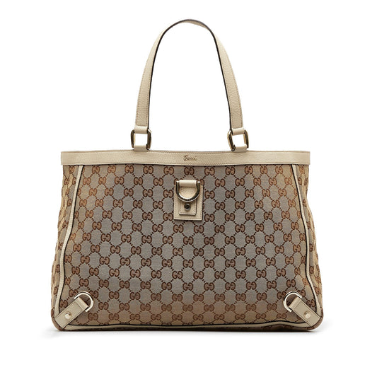 Gucci GG Canvas Abbey D-Ring Tote Bag (PEYwiu)