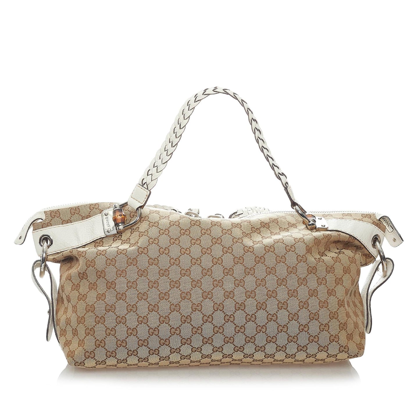 Gucci GG Canvas Bamboo Bar Tote Bag (31070)