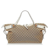 Gucci GG Canvas Bamboo Bar Tote Bag (31070)