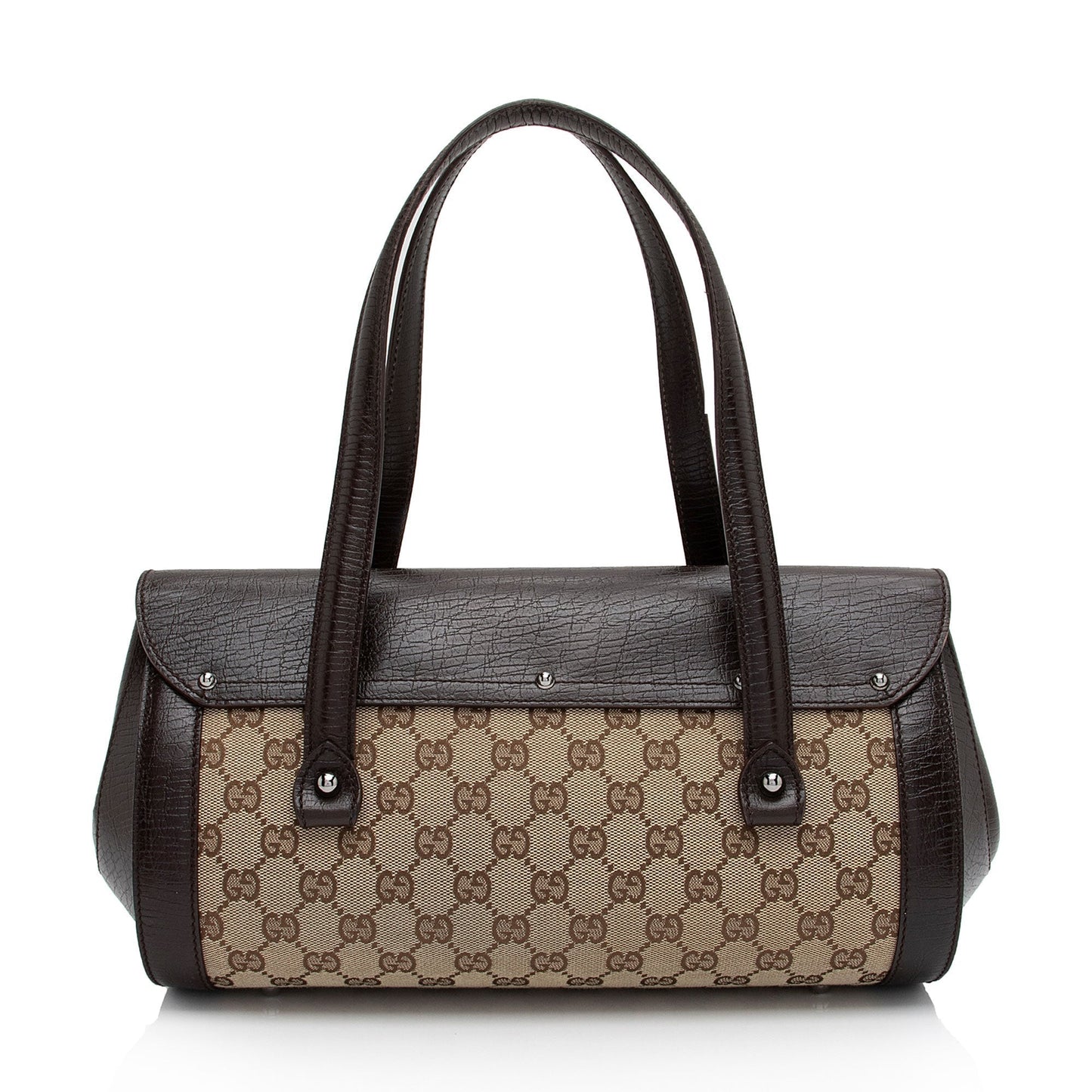 Gucci GG Canvas Bamboo Bullet Medium Satchel (SHF-6OHkiG)