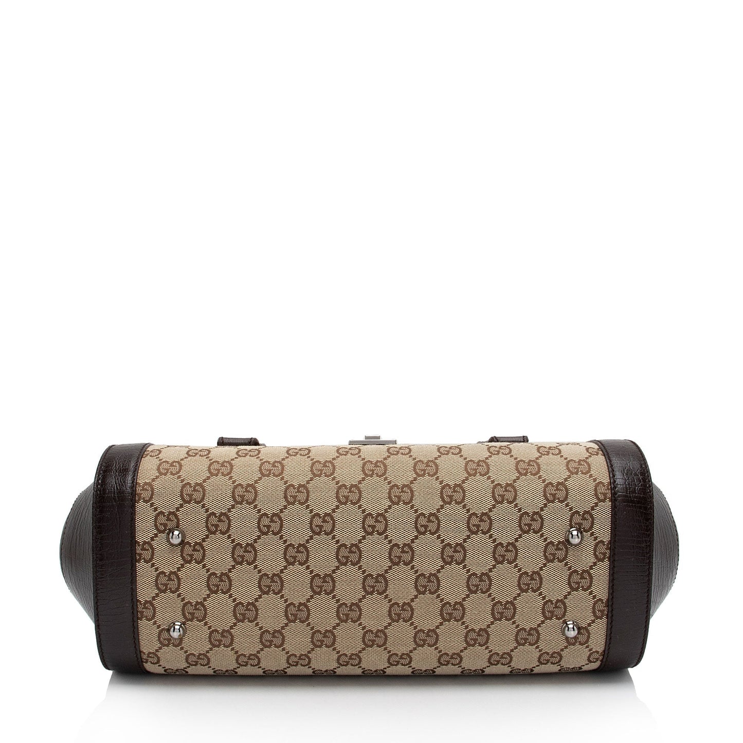 Gucci GG Canvas Bamboo Bullet Medium Satchel (SHF-6OHkiG)