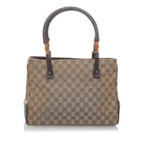 Gucci GG Canvas Bamboo Handbag (SHG-29813)