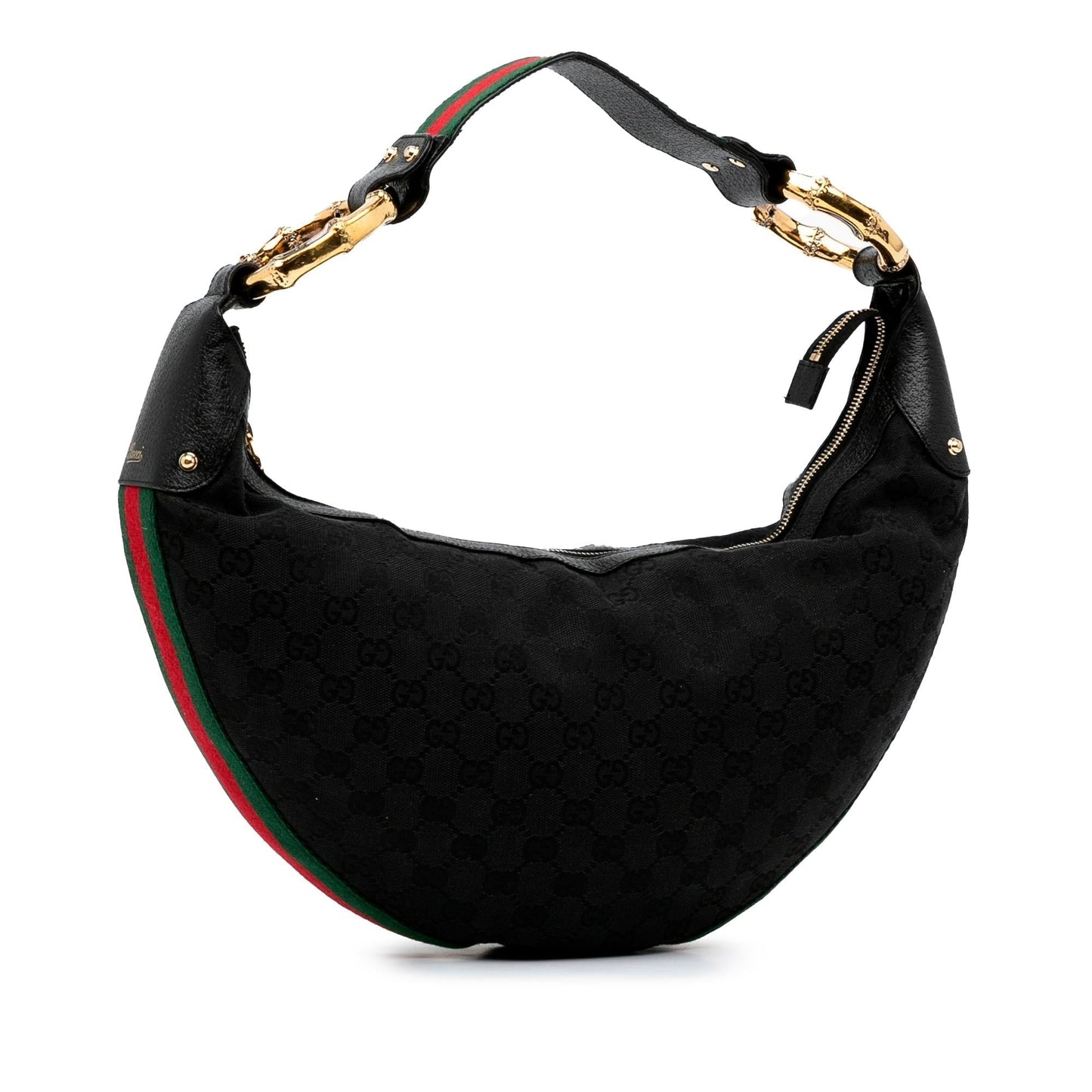 Gucci GG Canvas Bamboo Ring Hobo (3Ugmny)