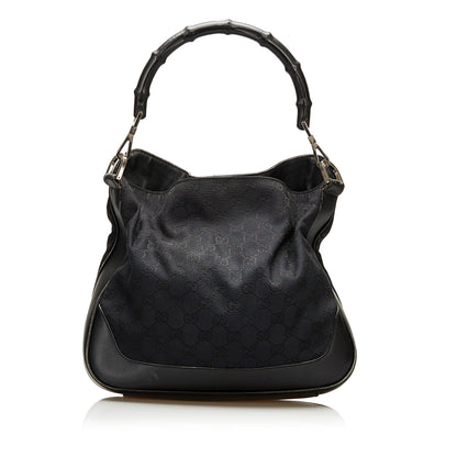 Gucci GG Canvas Bamboo Satchel (35630)