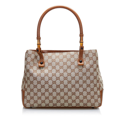Gucci GG Canvas Bamboo Tote (onnXj3)