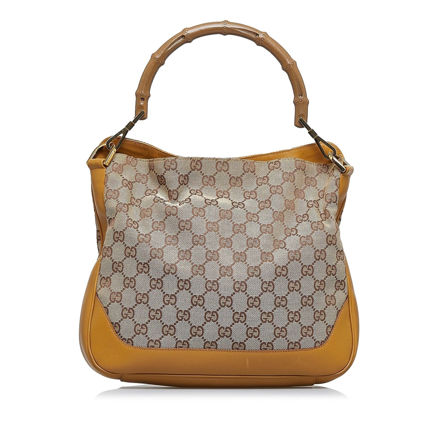 Gucci GG Canvas Bamboo Web Satchel (vNpbkC)