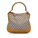 Gucci GG Canvas Bamboo Web Satchel (vNpbkC)