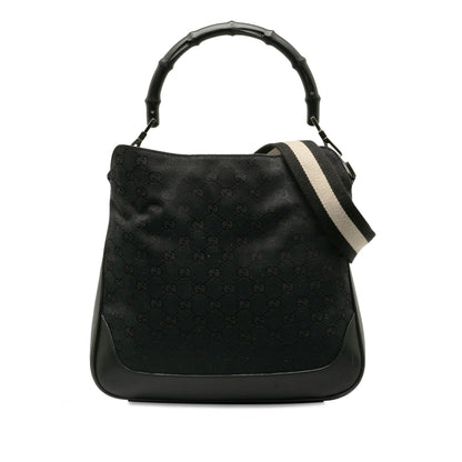 Gucci GG Canvas Bamboo Web Satchel (pA9yyO)