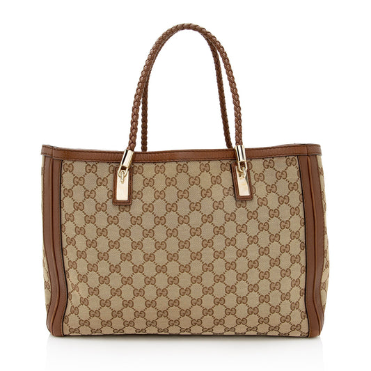 Gucci GG Canvas Bella Medium Tote (SHF-22813)