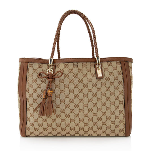 Gucci GG Canvas Bella Medium Tote (SHF-22813)