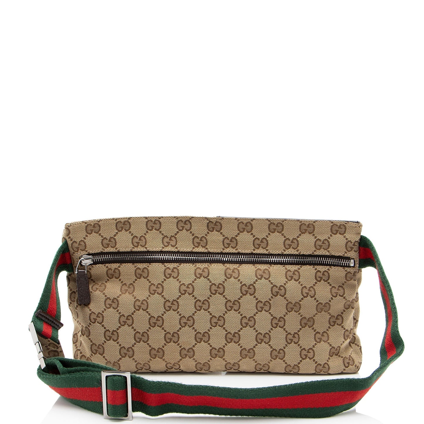 Gucci GG Canvas Double Pocket Belt Bag (SHF-AmXbhv)