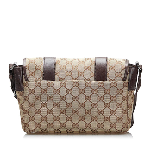 Gucci GG Canvas Belt Flap Messenger (gesAaY)