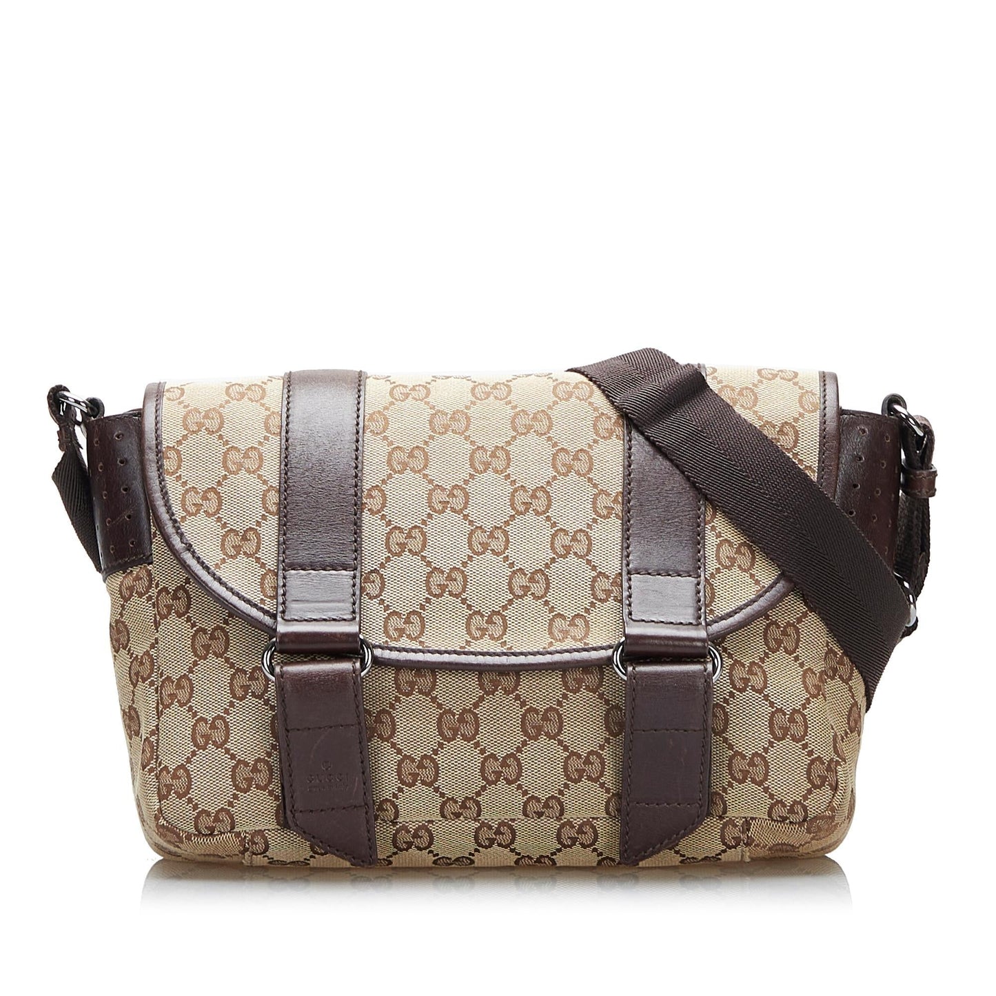 Gucci GG Canvas Belt Flap Messenger (gesAaY)