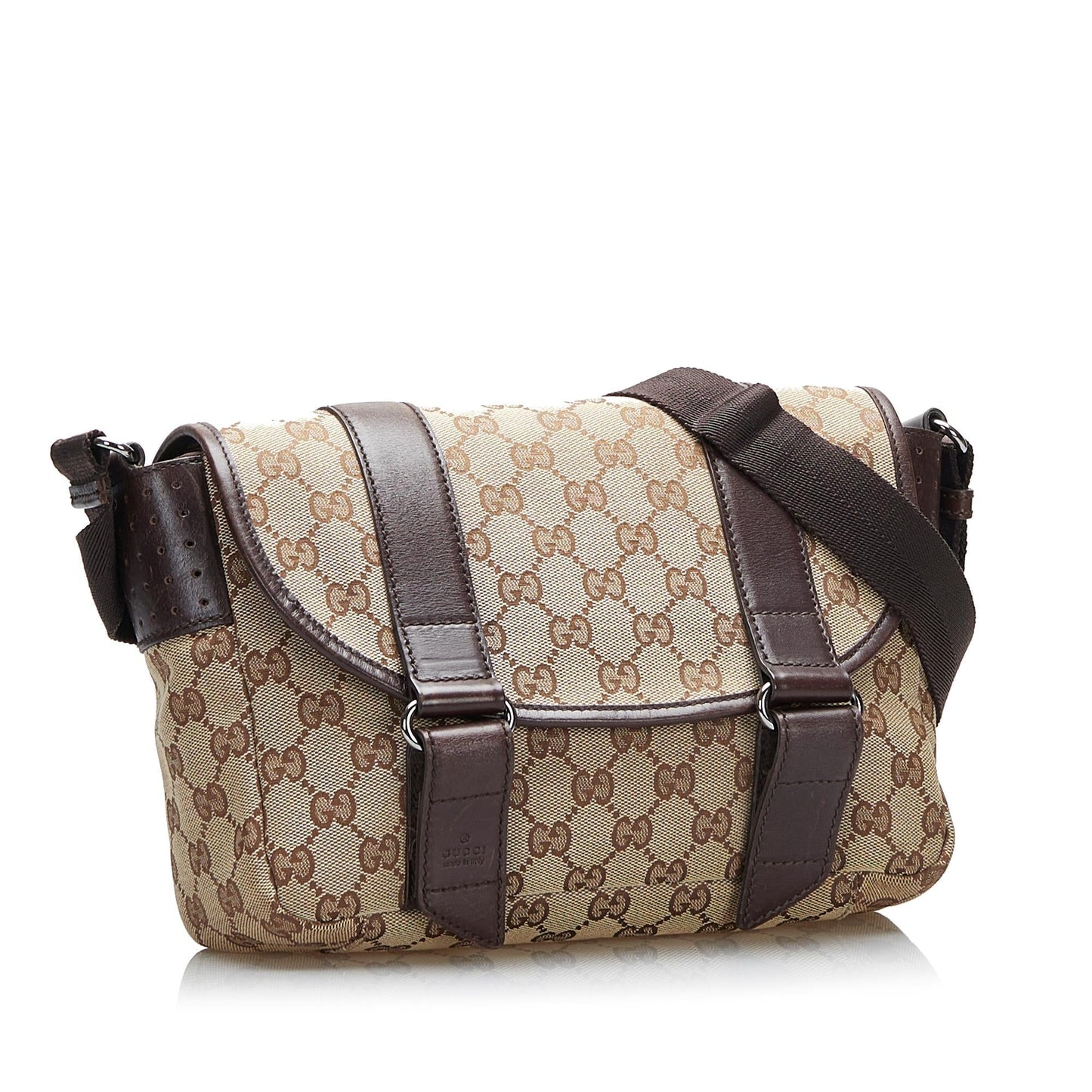 Gucci GG Canvas Belt Flap Messenger (gesAaY)
