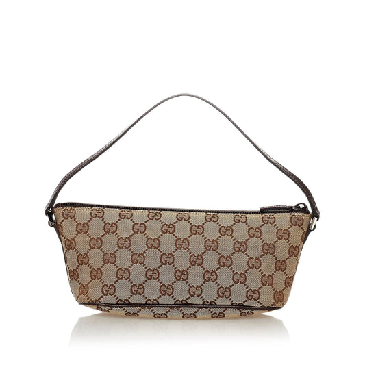 Gucci GG Canvas Boat Baguette (SHG-32757)