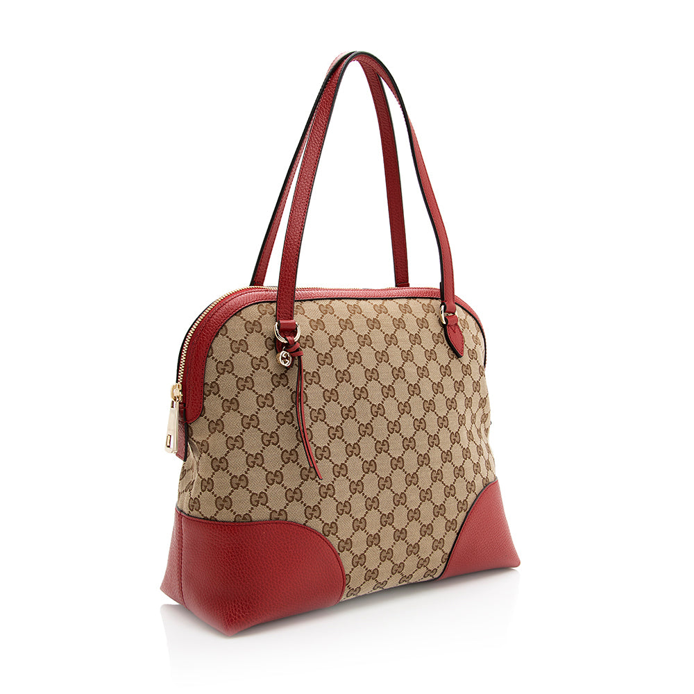 Gucci GG Canvas Bree Dome Shoulder Bag (SHF-20626)