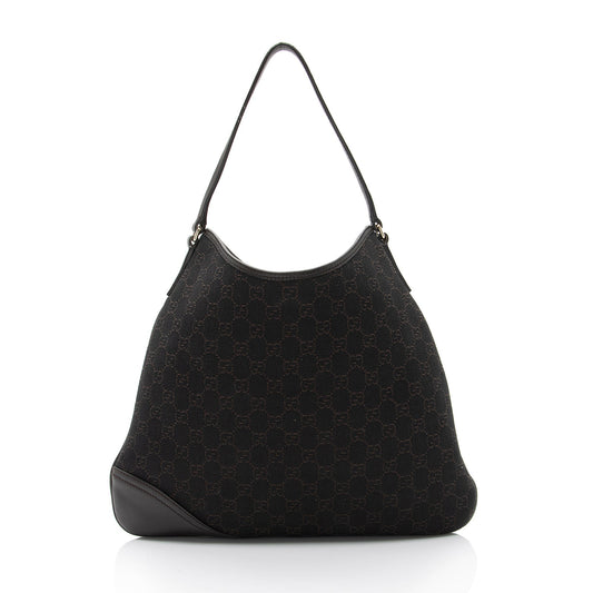 Gucci GG Canvas Britt Medium Hobo (SHF-nj2RBV)