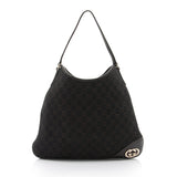 Gucci GG Canvas Britt Medium Hobo (SHF-nj2RBV)