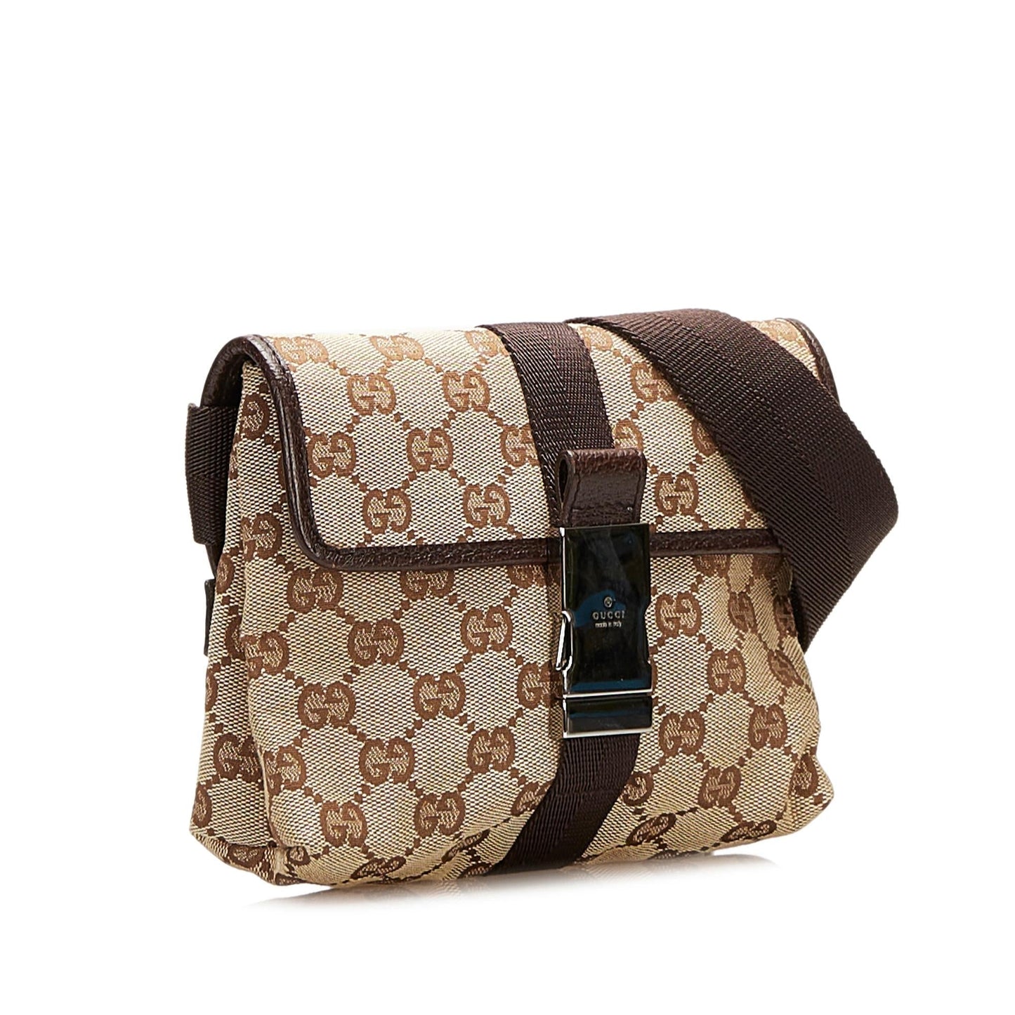 Gucci GG Canvas Buckle Belt Bag (35416)