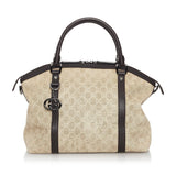 Gucci GG Canvas Charm Dome Satchel (SHG-30969)