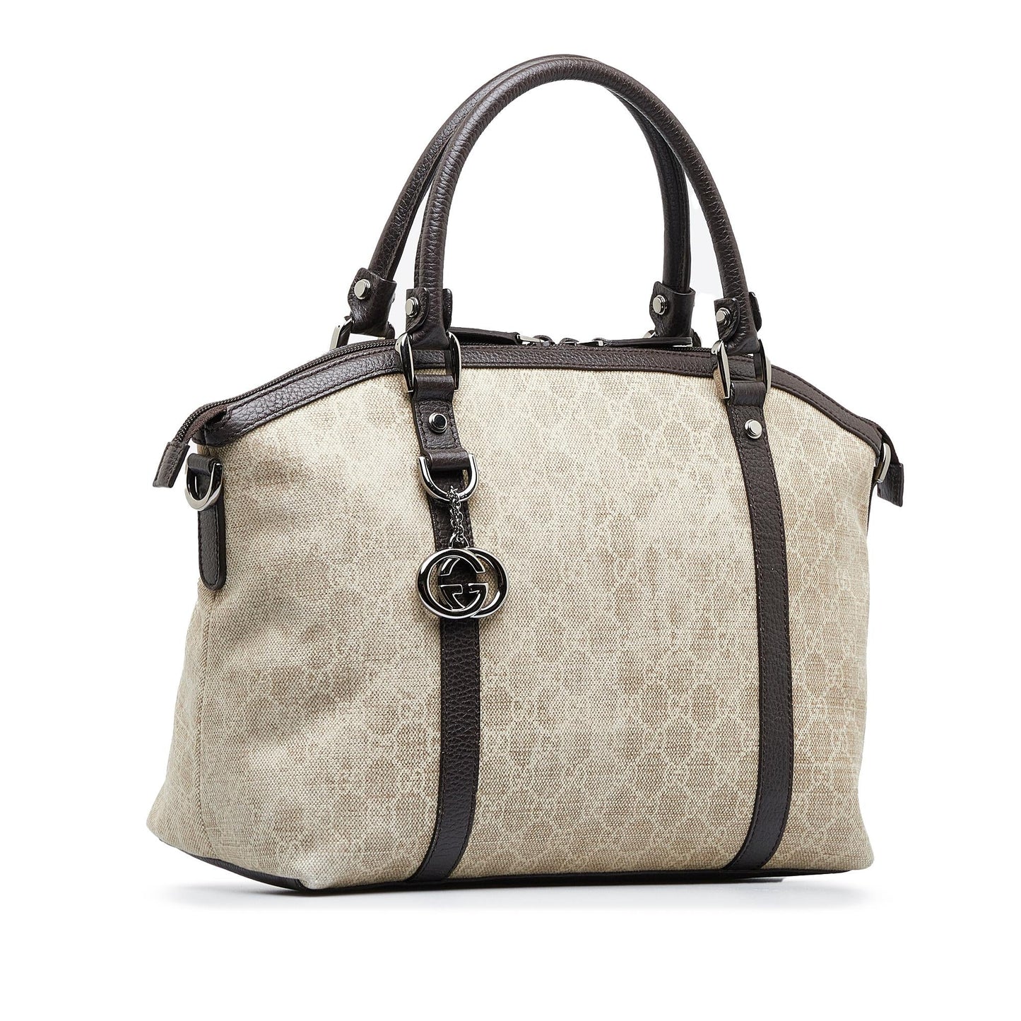 Gucci GG Canvas Charm Dome Satchel (MOjlZ6)