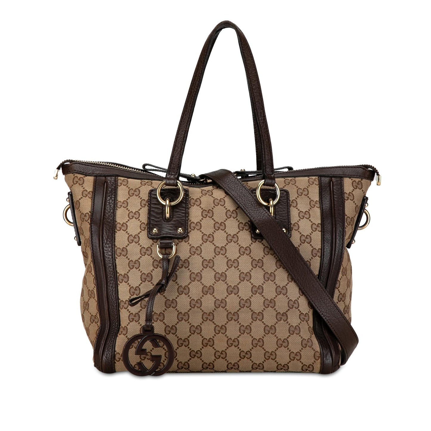 Gucci GG Canvas Charm Satchel (M7VWtv)