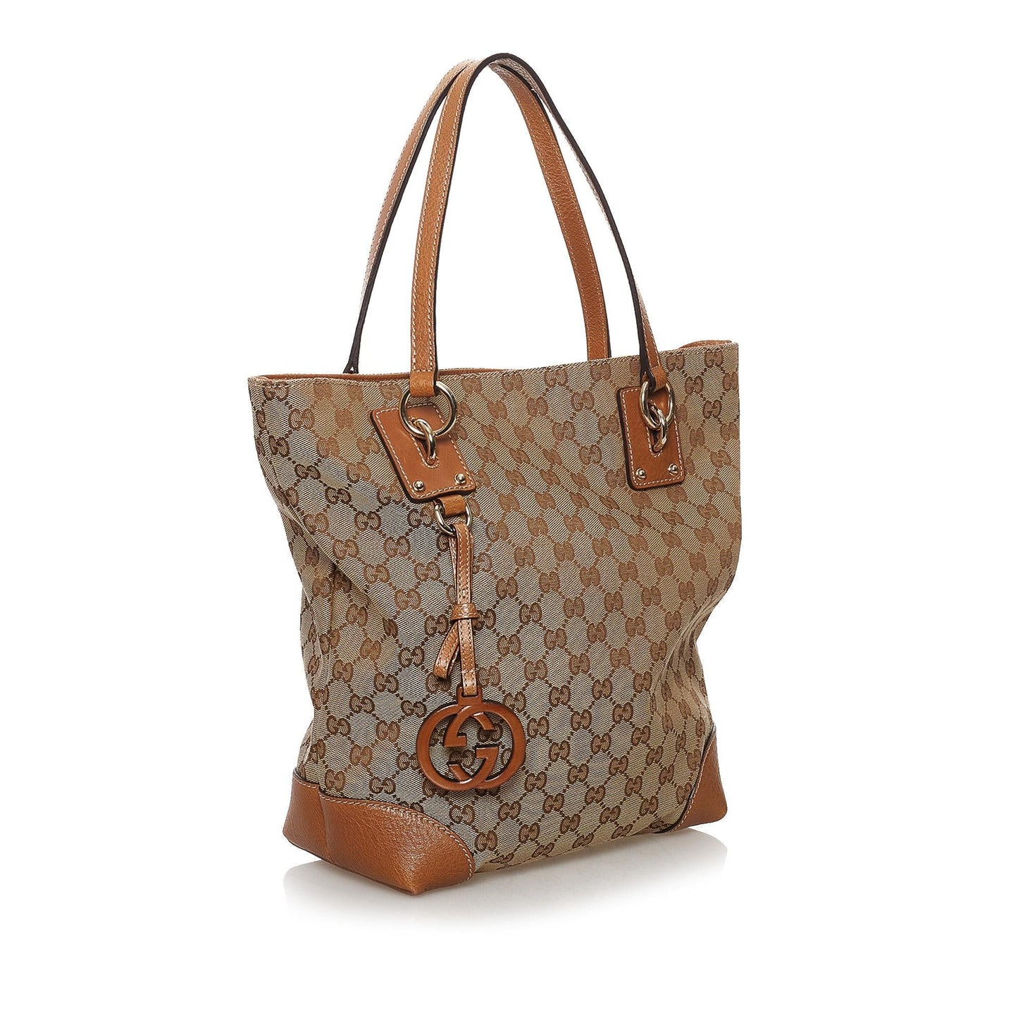 Gucci GG Canvas Charm Tote Bag (SHG-32521)