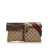 Gucci GG Canvas Double Pocket Belt Bag (37191)