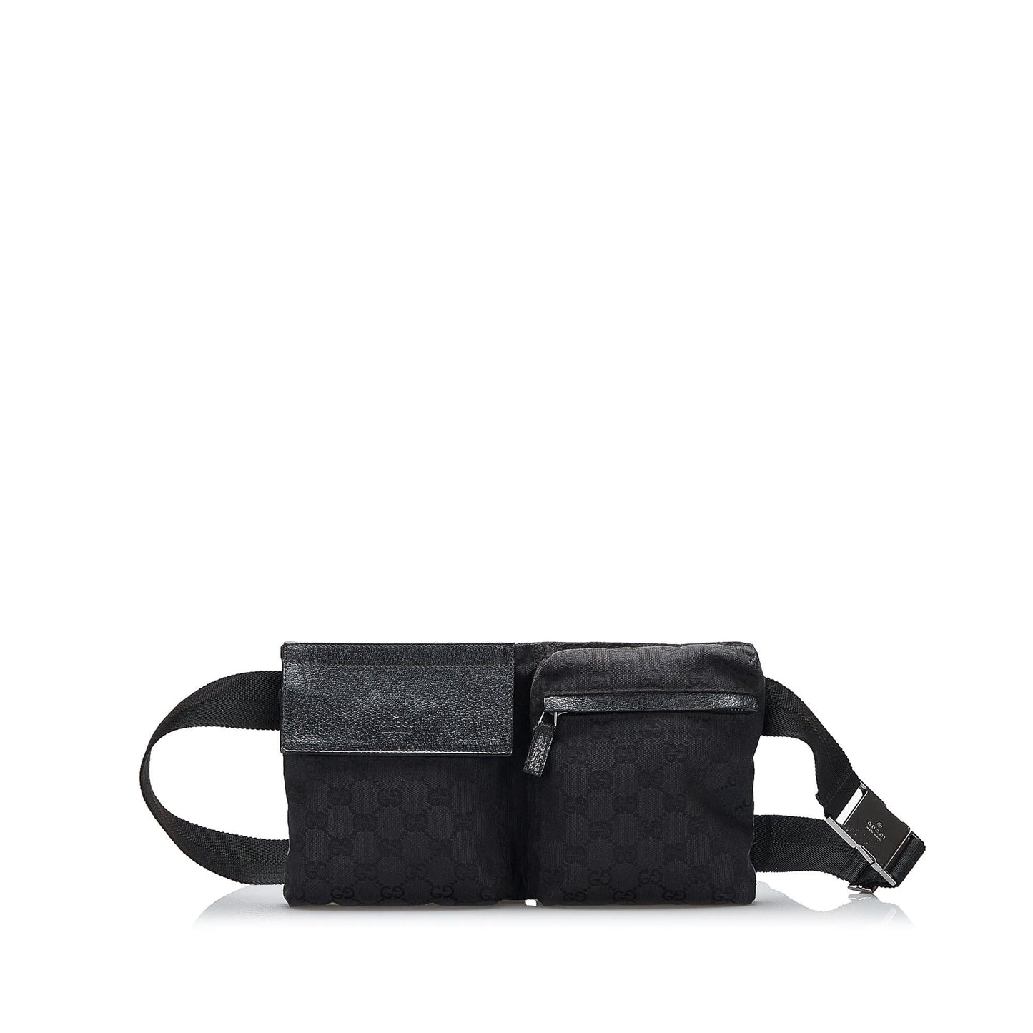 Gucci GG Canvas Double Pocket Belt Bag (RSeo1B)