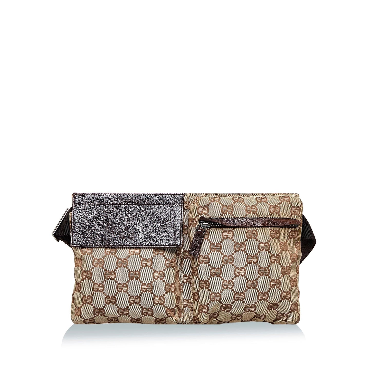 Gucci GG Canvas Double Pocket Belt Bag (Ne4e13)