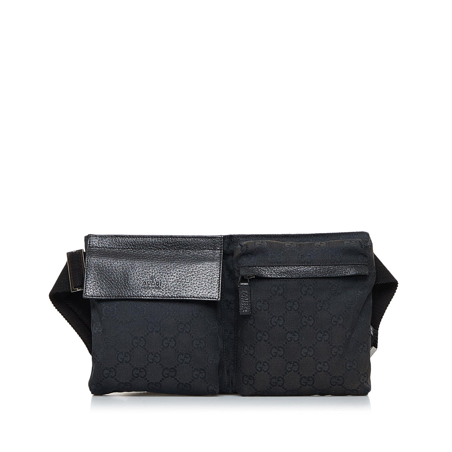 Gucci GG Canvas Double Pocket Belt Bag (jTXA2O)