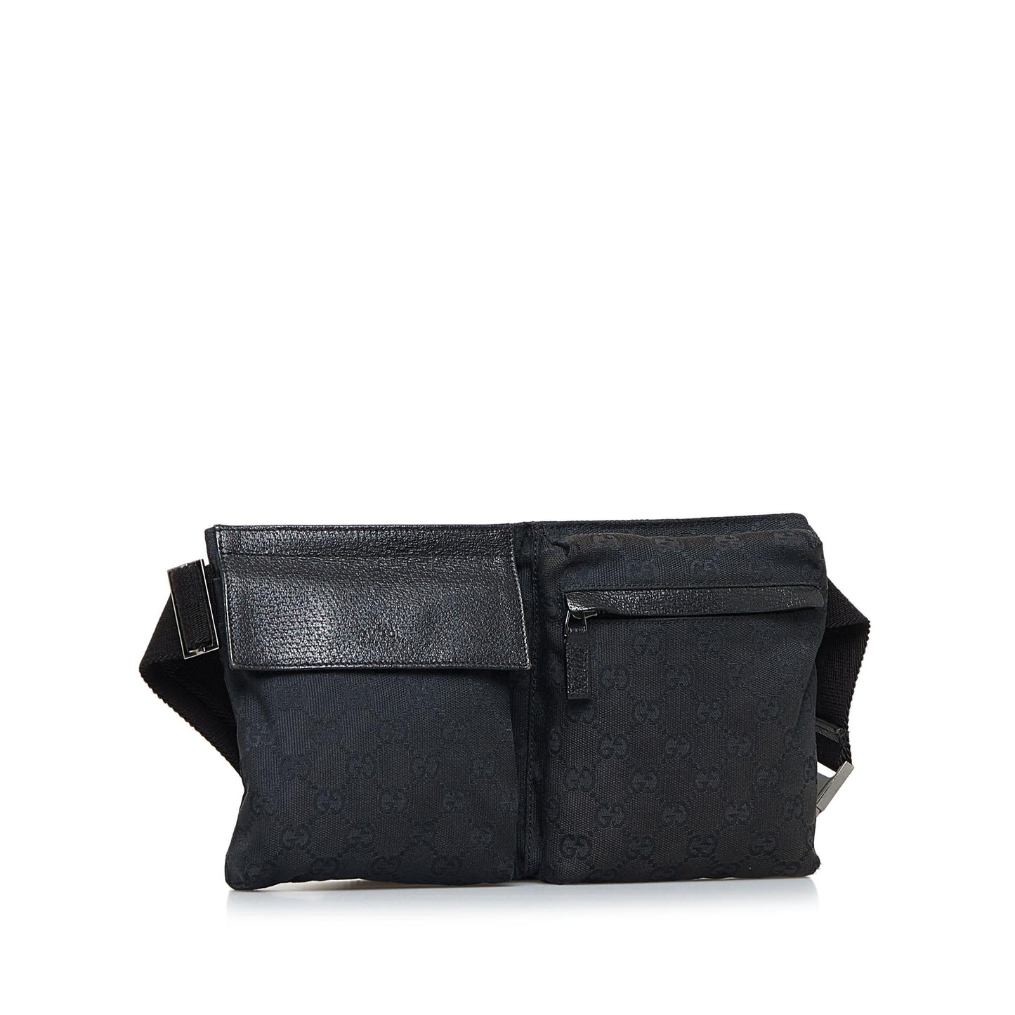 Gucci GG Canvas Double Pocket Belt Bag (jTXA2O)