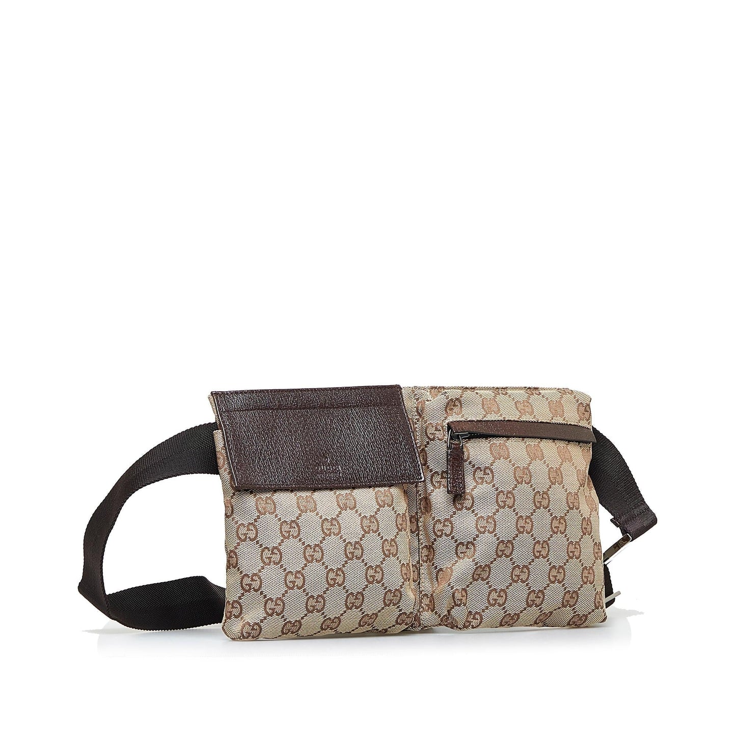 Gucci GG Canvas Double Pocket Belt Bag (MsV5eS)