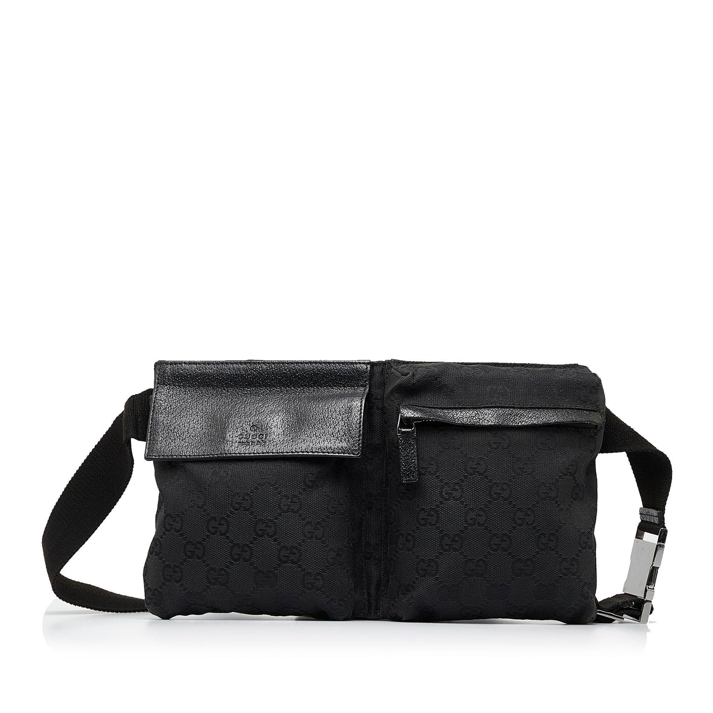 Gucci GG Canvas Double Pocket Belt Bag (330faY)