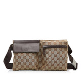 Gucci GG Canvas Double Pocket Belt Bag (LG8NkK)