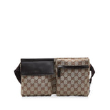 Gucci GG Canvas Double Pocket Belt Bag (BZKMqY)