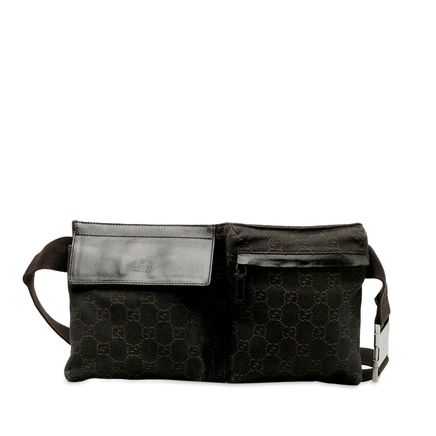 Gucci GG Canvas Double Pocket Belt Bag (A3c4cV)