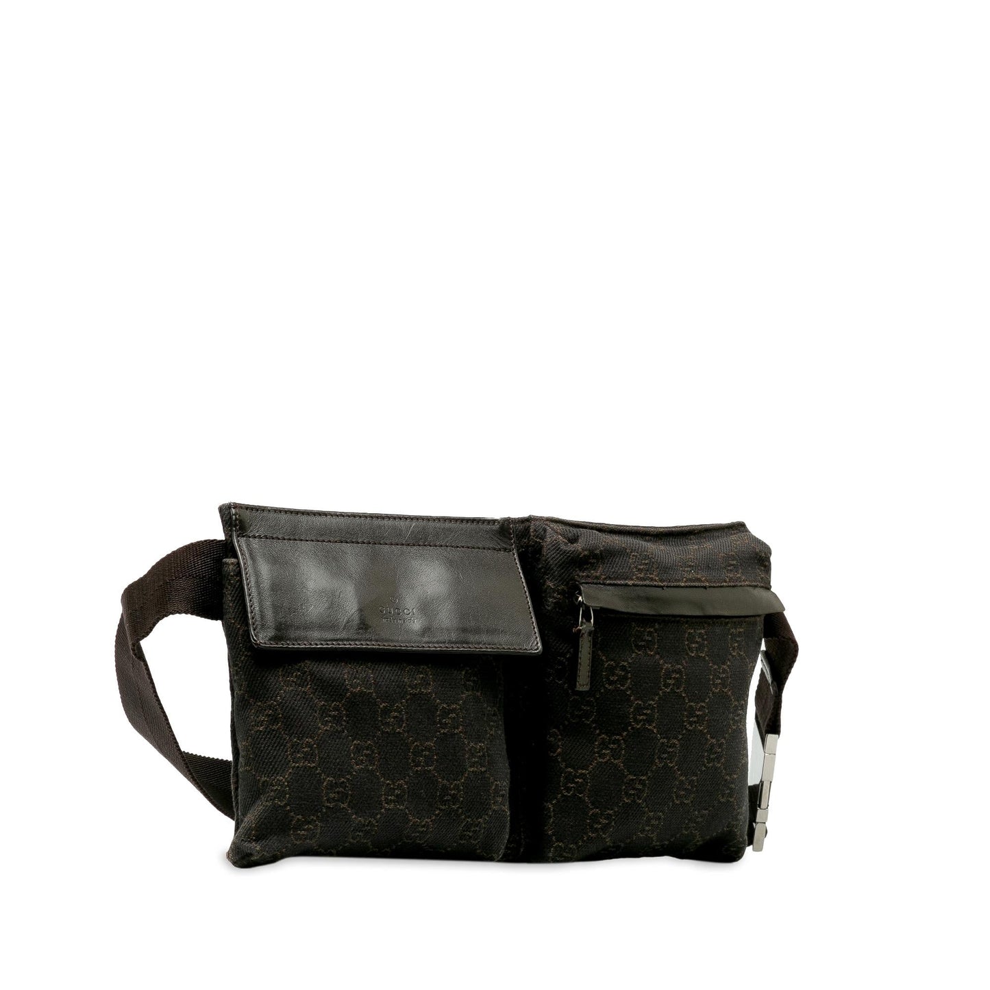 Gucci GG Canvas Double Pocket Belt Bag (A3c4cV)