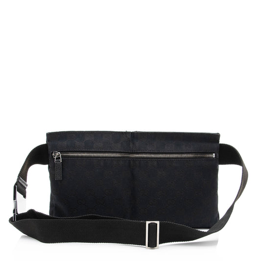 Gucci GG Canvas Double Pocket Belt Bag (SHF-a1zpfw)