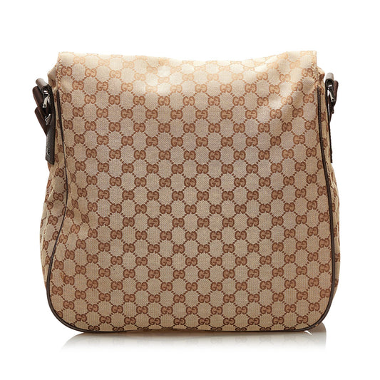 Gucci GG Canvas Double Pocket Flap Messenger (35377)