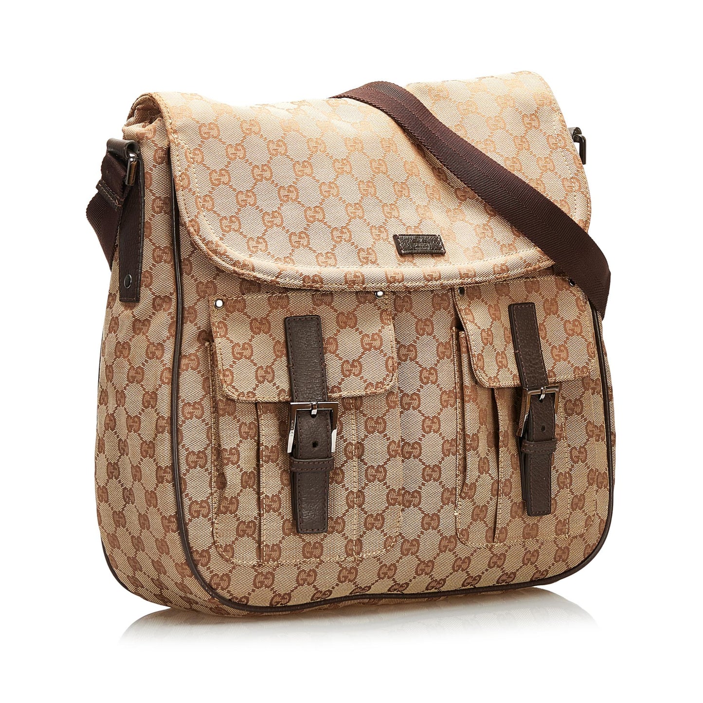 Gucci GG Canvas Double Pocket Flap Messenger (35377)